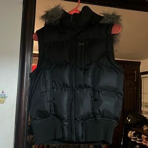 Black Vest with Grey Hoodie